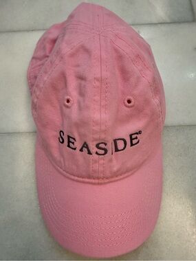 The SEASIDE Style 30-A. Girls Embroidered Pink Baseball Cap.